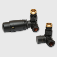 Zawór osiowy termostatyczny czarny