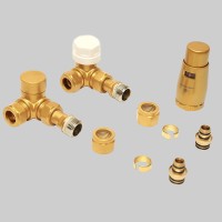 Zawór osiowy Termostatyczny Złoty